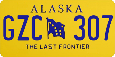 AK license plate GZC307