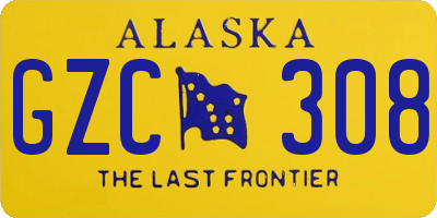 AK license plate GZC308