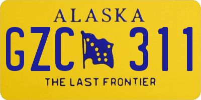 AK license plate GZC311