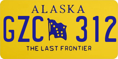 AK license plate GZC312