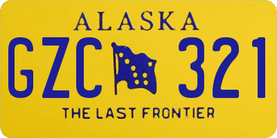 AK license plate GZC321
