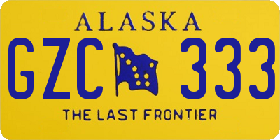 AK license plate GZC333
