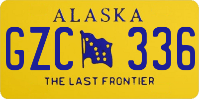 AK license plate GZC336