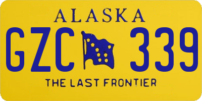 AK license plate GZC339