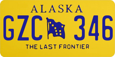 AK license plate GZC346
