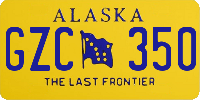 AK license plate GZC350