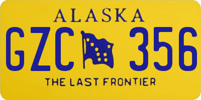 AK license plate GZC356