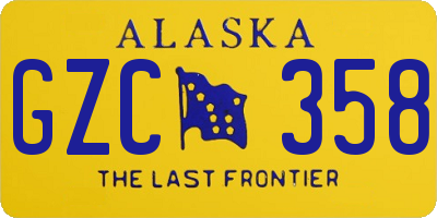 AK license plate GZC358