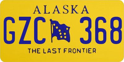 AK license plate GZC368