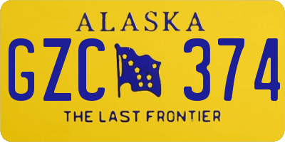 AK license plate GZC374
