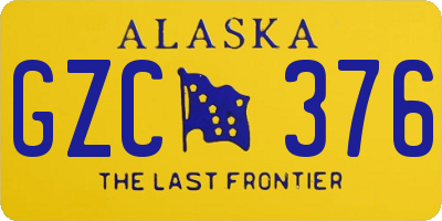 AK license plate GZC376