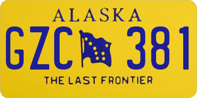 AK license plate GZC381