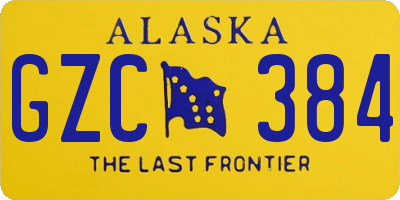 AK license plate GZC384