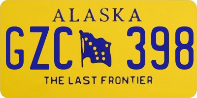 AK license plate GZC398