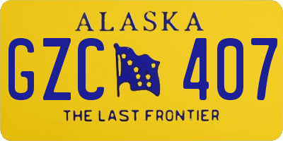 AK license plate GZC407