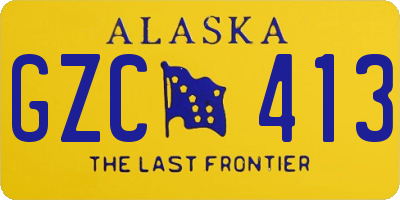 AK license plate GZC413