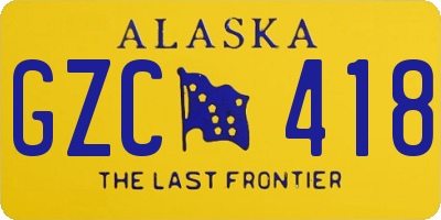 AK license plate GZC418