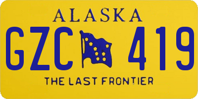 AK license plate GZC419