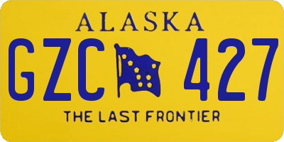 AK license plate GZC427