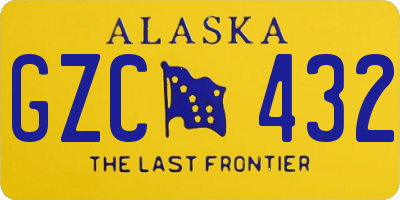 AK license plate GZC432