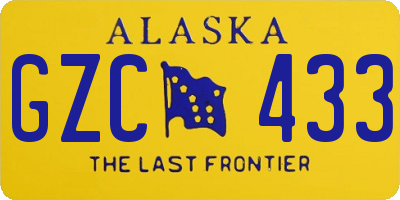 AK license plate GZC433