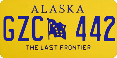 AK license plate GZC442