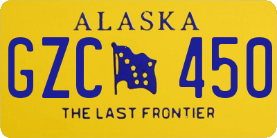 AK license plate GZC450