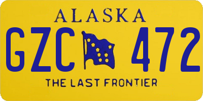 AK license plate GZC472