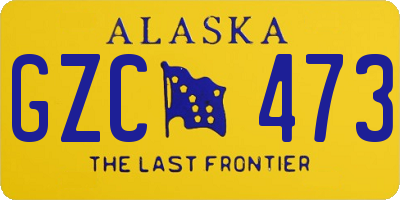 AK license plate GZC473