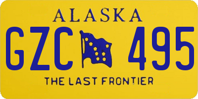 AK license plate GZC495