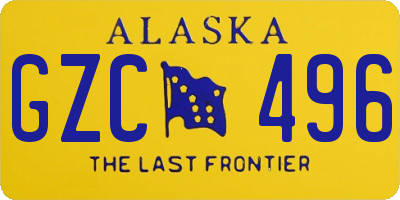 AK license plate GZC496