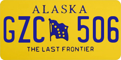 AK license plate GZC506