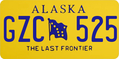 AK license plate GZC525