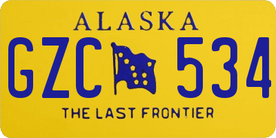 AK license plate GZC534