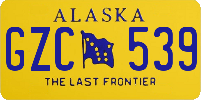 AK license plate GZC539
