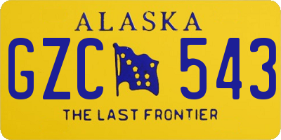 AK license plate GZC543