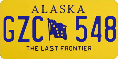 AK license plate GZC548