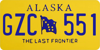 AK license plate GZC551