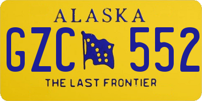 AK license plate GZC552