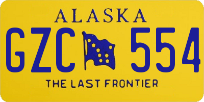 AK license plate GZC554