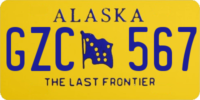 AK license plate GZC567