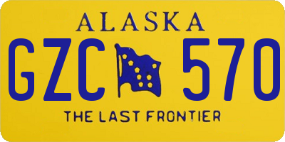AK license plate GZC570