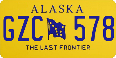 AK license plate GZC578