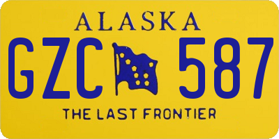 AK license plate GZC587