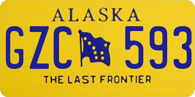 AK license plate GZC593