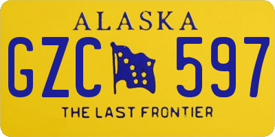 AK license plate GZC597