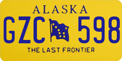 AK license plate GZC598
