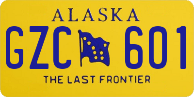 AK license plate GZC601