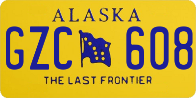 AK license plate GZC608