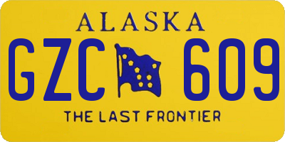 AK license plate GZC609